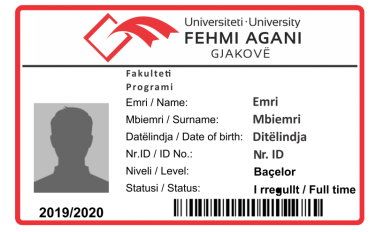 Important Announcement about ID cards for all UFAGJ students